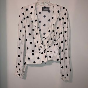 Reformation polka dot shirt